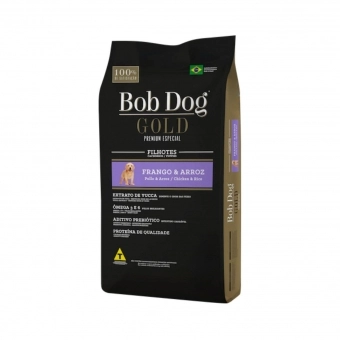 Ração Bob Dog Gold Premium Especial Cães Filhotes Sabor Frango 15 Kg