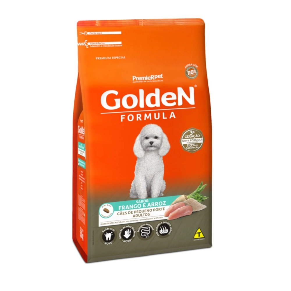 Ração Golden Fórmula Mini Bits Cães Porte Peq. Frango 1Kg
