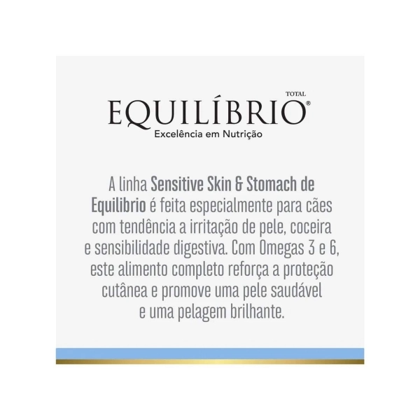 Ração Equilíbrio Sensitive Skin Cães Porte Peq. 2,5 Kg