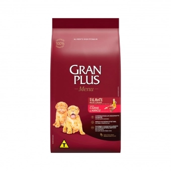 Ração Gran Plus Menu Cães Filhotes Médio/Grande Carne 15 Kg