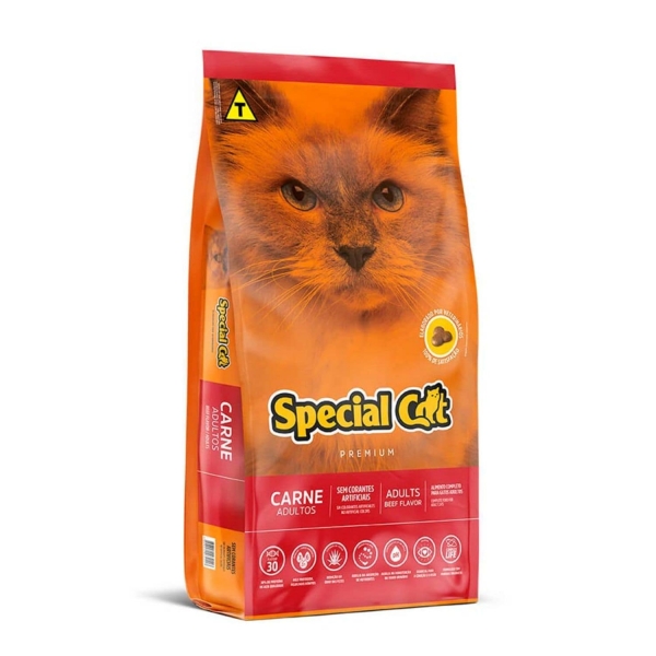 Ração Special Cat Gatos Adultos Carne 10,1 Kg