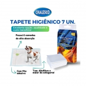 Tapete Higiênico Chalesco 90x60cm para Cães Pacote com 7 un