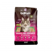 Granulado Higiênico de Madeira Ipet Woods para Gatos