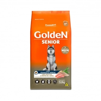 Ração Golden Fórmula Cães Sênior Frango e Arroz 15 Kg