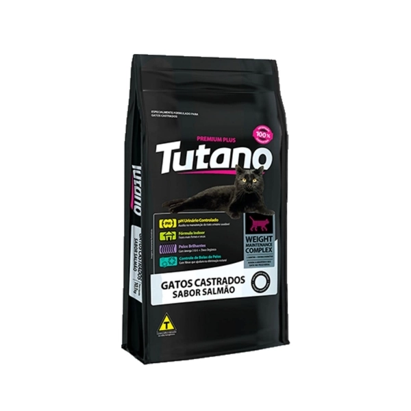 Ração Tutano Gatos Castrados Sabor Salmão 10,1 Kg