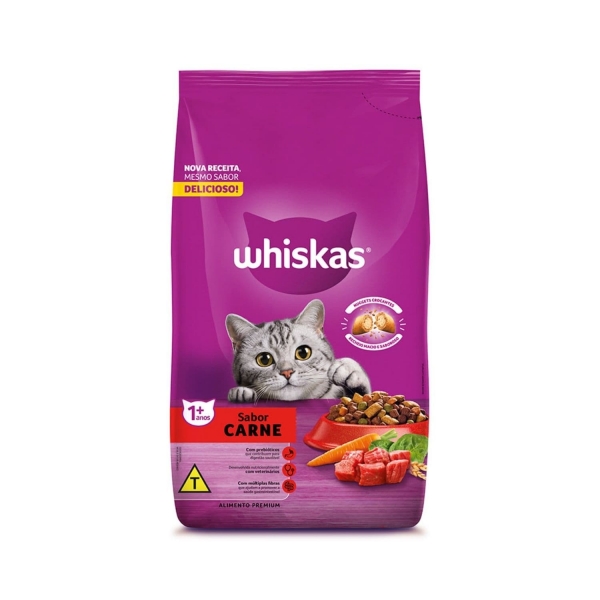 Ração Whiskas Gatos Adultos Sabor Carne 10,1 Kg