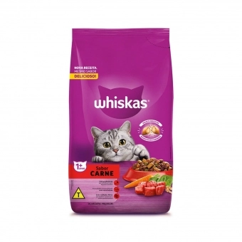 Ração Whiskas Gatos Adultos Sabor Carne 10,1 Kg