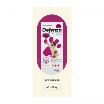 Defenza 560mg Antipulgas e Carrapatos para Cães de 40 a 56kg