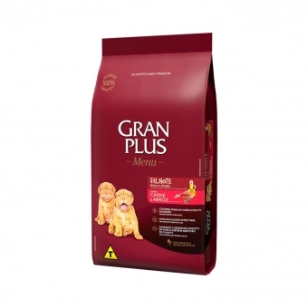 Ração Gran Plus Menu Cães Filhotes Médio/Grande Carne 15 Kg