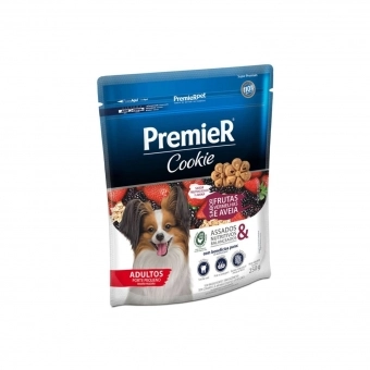 Biscoito Premier Cookie Cães Adultos Sabor Frutas Vermelhas 250 g