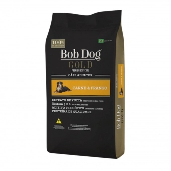 Ração Bob Dog Gold Premium Esp. Cães Adultos 15 Kg Carne/Frango