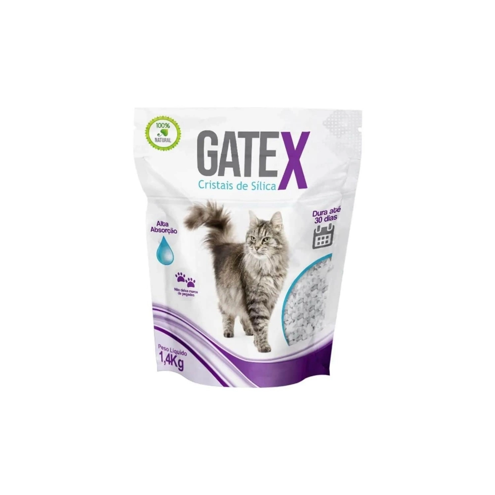 Areia Higiênica Gatex com Cristais de Sílica para Gatos 1,4 Kg