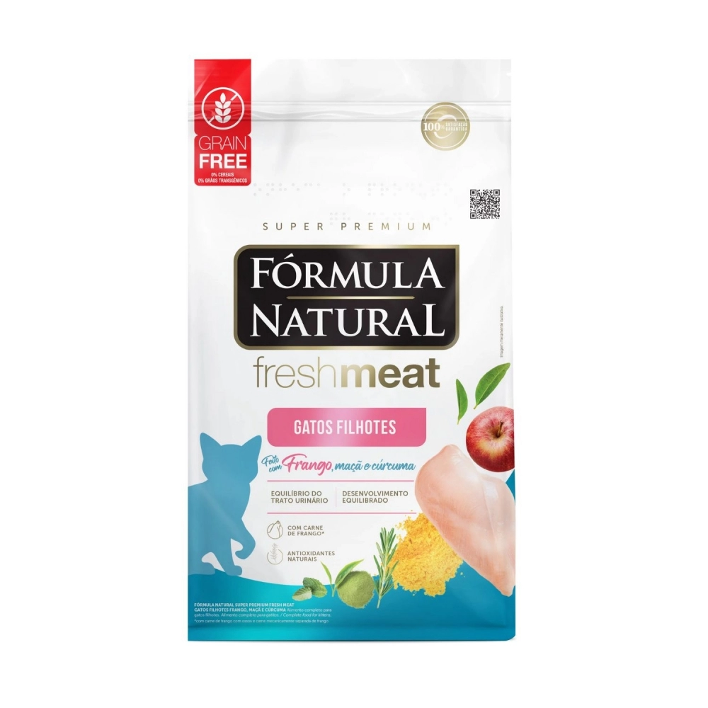 Ração Fórmula Natural Fresh Meat Gatos Filhotes Frango 1 Kg