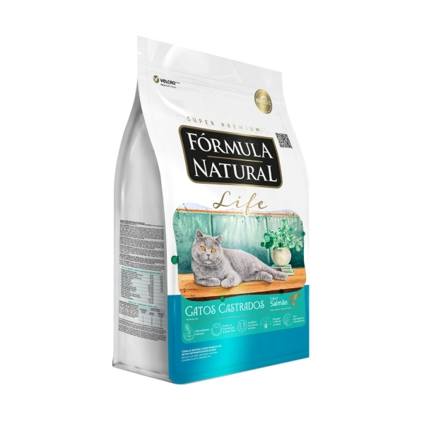 Ração Fórmula Natural Life Gatos Castrados Salmão 1 kg