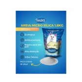 Areia Higiênica Chalesco com Micro Cristais de Sílica para Gatos 1,8 Kg