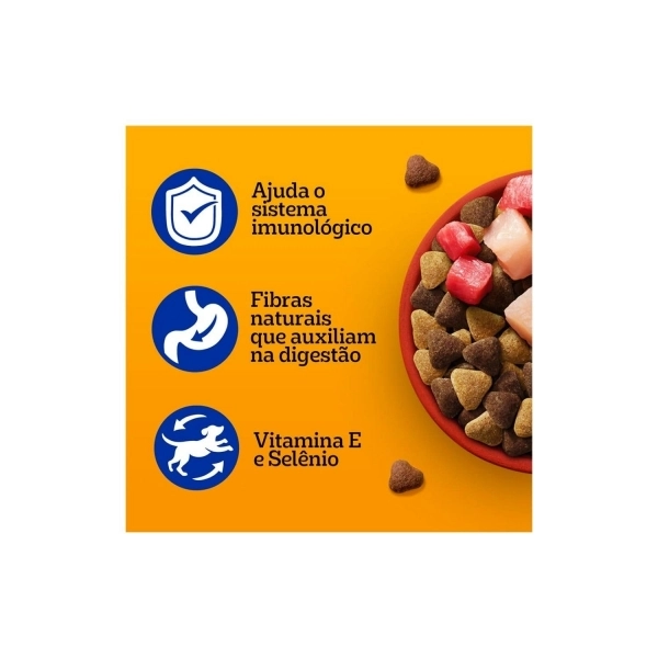 Ração Pedigree Cães Adultos 15 Kg Porte Médio e Grande Carne e Frango