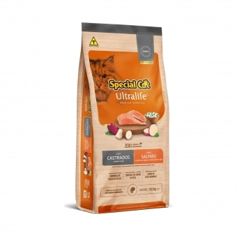 Ração Special Cat Ultralife Gatos Castrados Sabor Salmão
