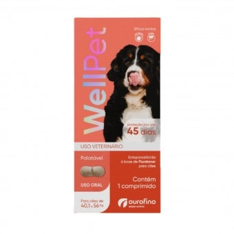 Antipulgas e Carrapatos Wellpet 560mg Cães 40,1 a 56 kg c/1