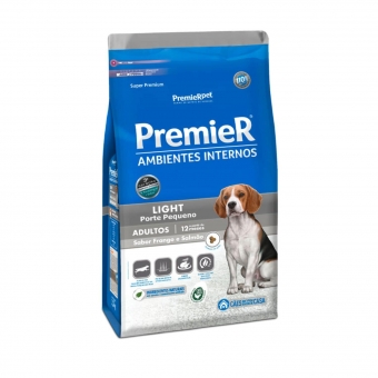 Ração Premier Ambientes Internos Light Adultos Frango e Salmão