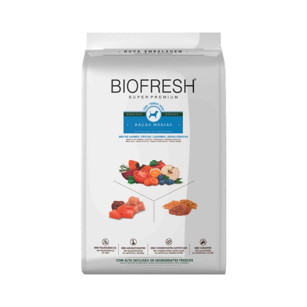 Ração Biofresh Cães Adultos Raças Médias 15 Kg