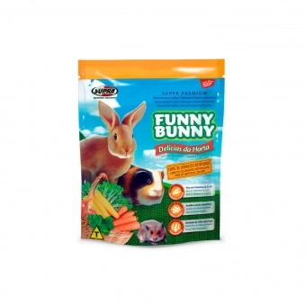 Ração Funny Bunny Delícias da Horta Alimento para Coelhos